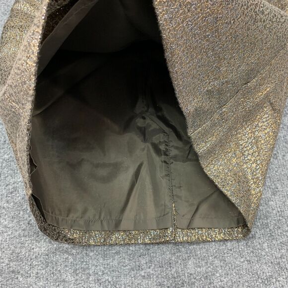 New York & Company Metallic Pencil Skirt Womens 6 Gold Silver Flecks Back Zip - Picture 9 of 12